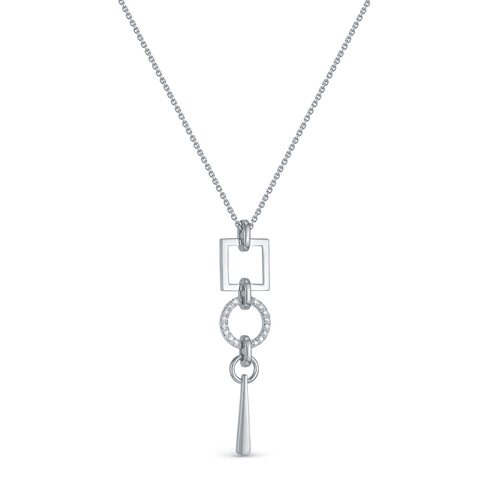 Колье с бриллиантами из белого золота 585 пробы