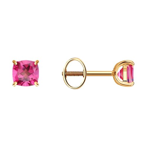 Серьги с топазами из золота 585 пробы