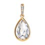 Подвеска с горным хрусталем и бриллиантами из золота 585 пробы арт. 73-00013
