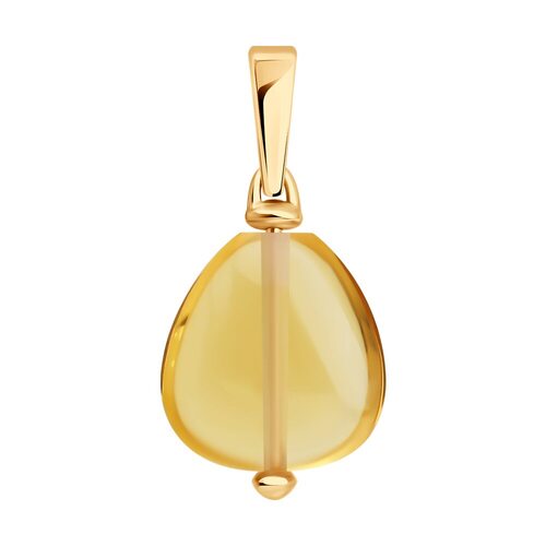 Подвеска с цитрином из золота 585 пробы