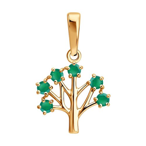 Подвеска с агатами из золота 585 пробы арт. 733093