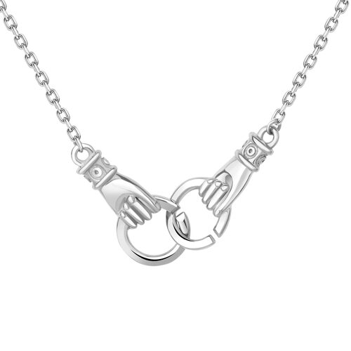 Колье "Руки" из серебра 925 пробы