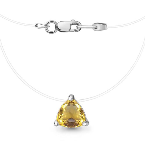 Колье с цитрином из серебра 925 пробы