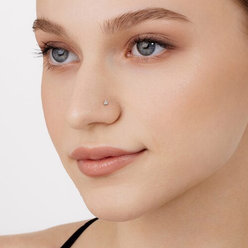 Пирсинг с бриллиантами из золота 585 пробы