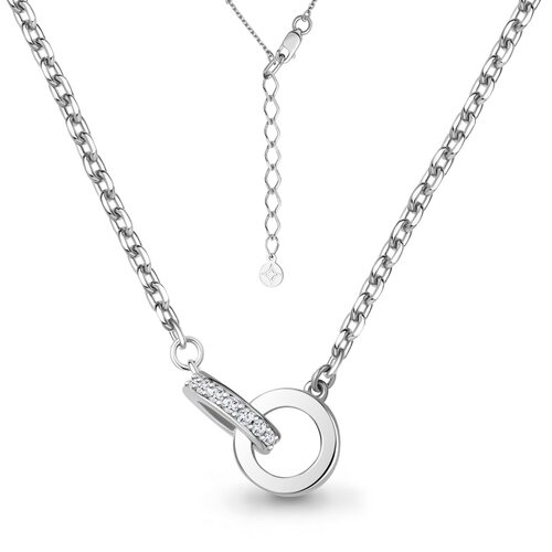 Колье с фианитами из серебра 925 пробы