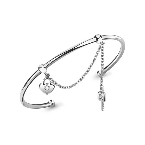 Браслет с фианитами из серебра 925 пробы