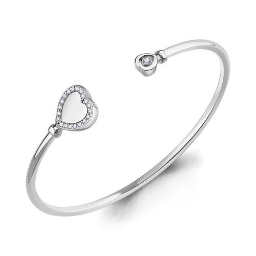 Браслет с фианитами из серебра 925 пробы