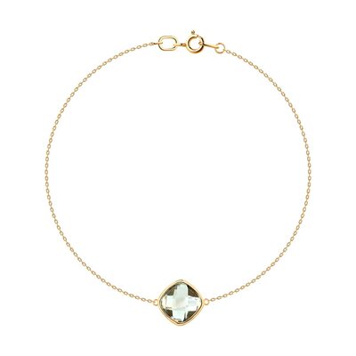 Браслет с празиолитом из золота 585 пробы