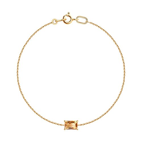 Браслет с топазом из золота 585 пробы