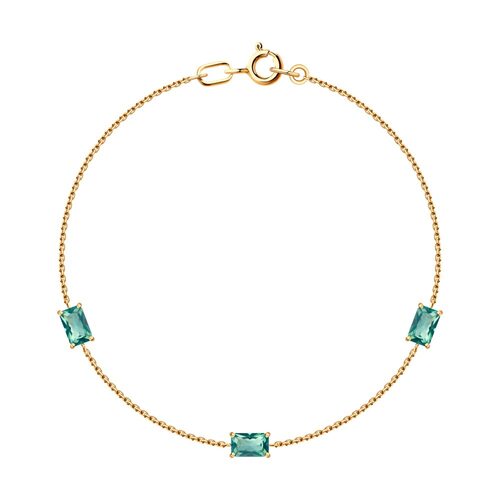 Браслет с топазами из золота 585 пробы