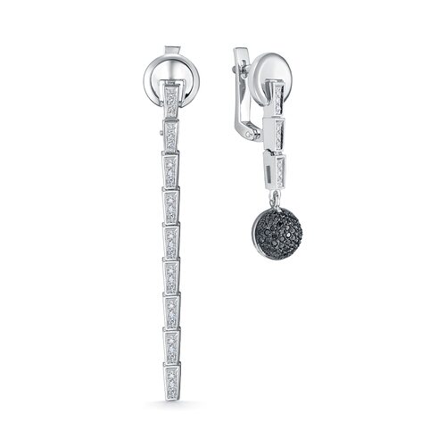 Серьги с бриллиантами из белого золота 585 пробы