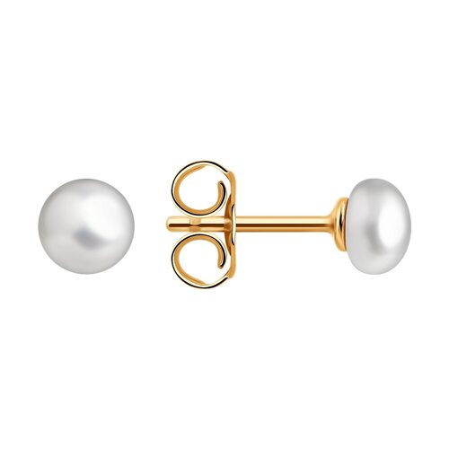 Серьги с жемчугом из золота 585 пробы