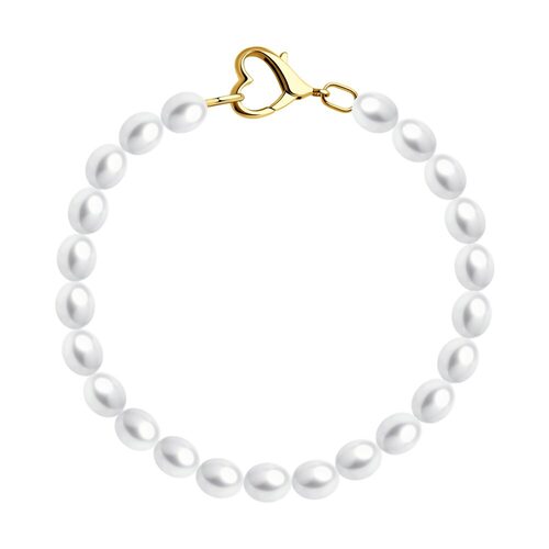 Браслет с жемчугом из золота 585 пробы