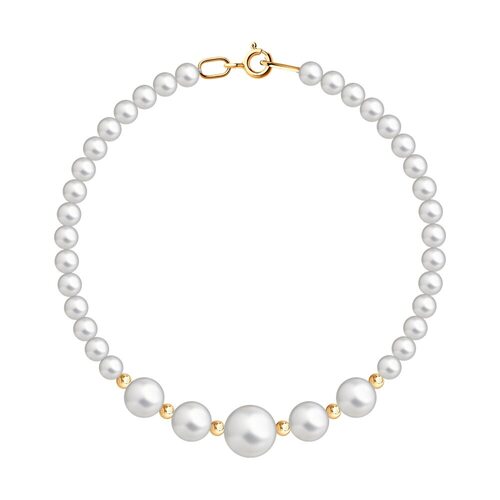 Браслет с жемчугом из золота 585 пробы