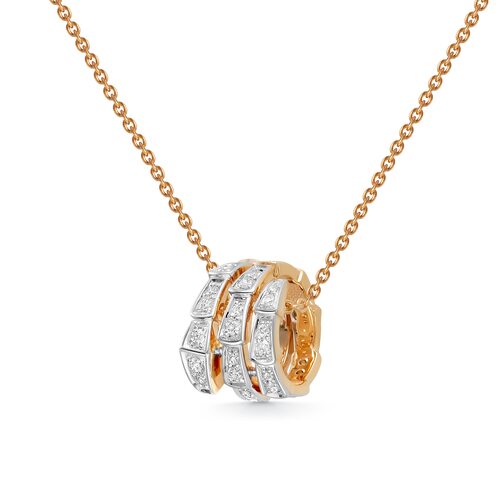 Колье "Змея" с бриллиантами из золота 585 пробы