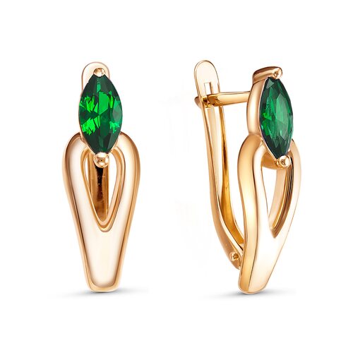 Серьги с агатами из золота 585 пробы