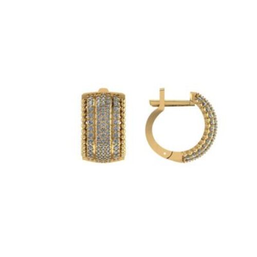 Серьги с фианитами из золота 585 пробы