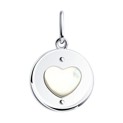 Подвеска с перламутром из серебра 925 пробы