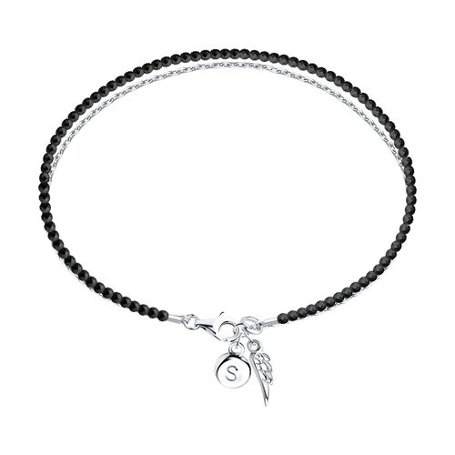 Браслет со шпинелью из серебра 925 пробы