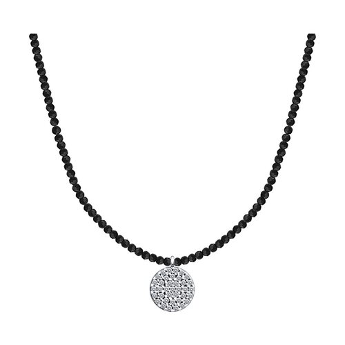 Колье с фианитами из серебра 925 пробы