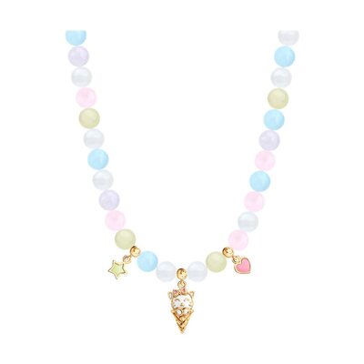 Колье с кварцитом из серебра 925 пробы