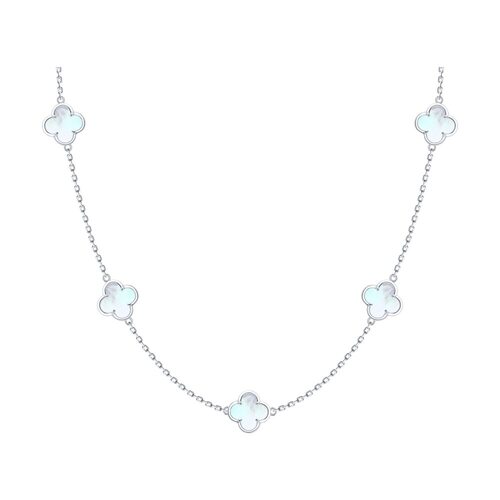 Колье с перламутром из серебра 925 пробы