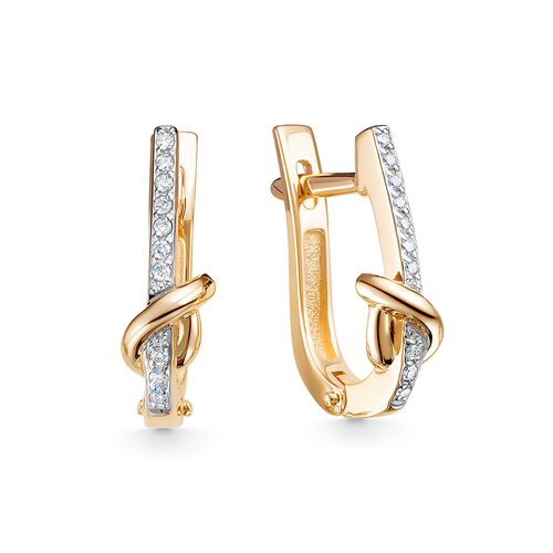 Серьги с бриллиантами из золота 585 пробы