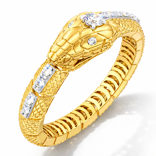 Кольцо с бриллиантами из золота 585 пробы