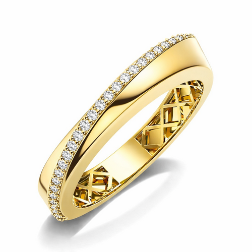 Кольцо с бриллиантами из золота 585 пробы