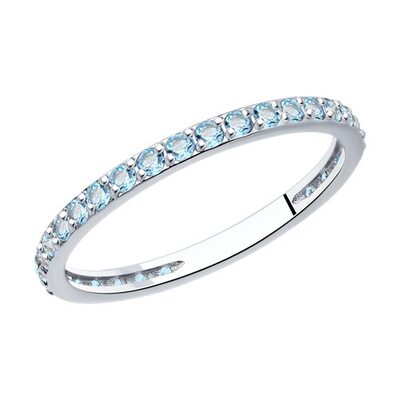 Кольцо с топазами из серебра 925 пробы