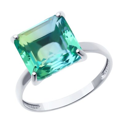 Кольцо с ситаллом из серебра 925 пробы