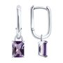 Серьги с аметистами из серебра 925 пробы арт. 92023255