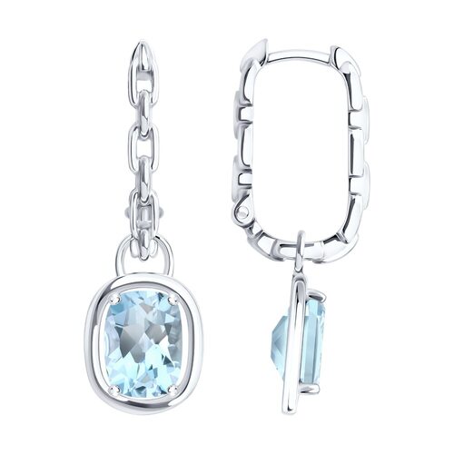 Серьги с топазами из серебра 925 пробы арт. 92025385