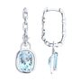 Серьги с топазами из серебра 925 пробы арт. 92025385