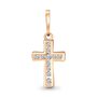 Декоративный крест с бриллиантами из золота 585 пробы