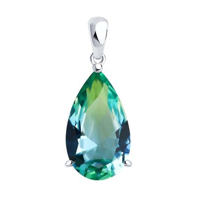 Подвеска с ситаллом из серебра 925 пробы