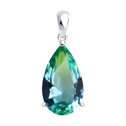 Подвеска с ситаллом из серебра 925 пробы