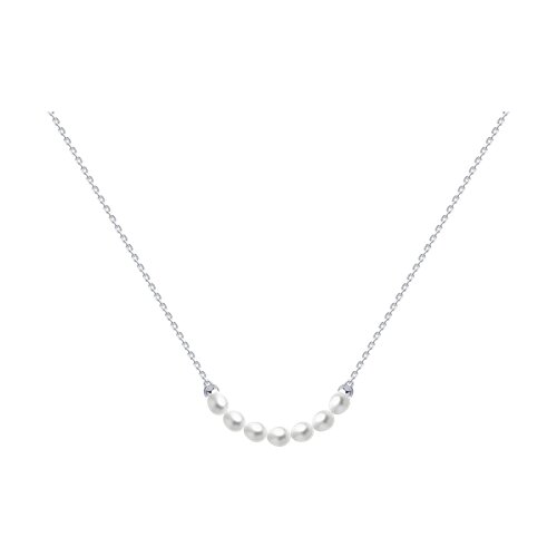 Колье с жемчугом «Барокко» из серебра 925 пробы