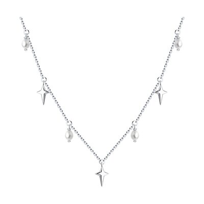 Колье с жемчугом «Барокко» из серебра 925 пробы