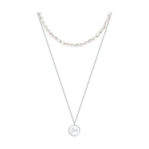 Колье с барочным жемчугом из серебра 925 пробы