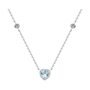 Колье с топазом и фианитами из серебра 925 пробы