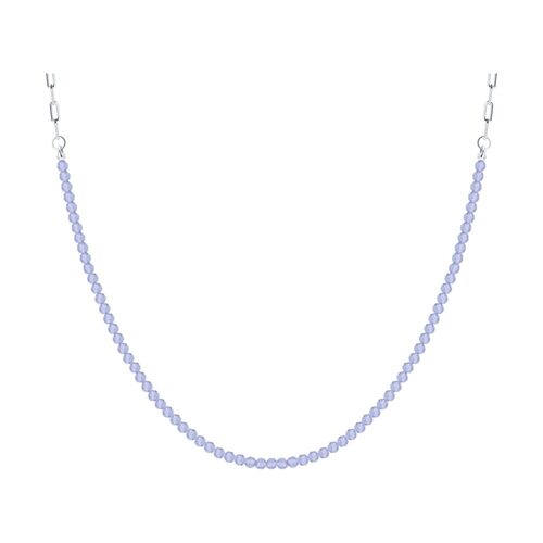 Колье с танзанитами из серебра 925 пробы