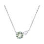 Колье с празиолитом и фианитом из серебра 925 пробы арт. 92070115