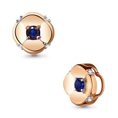 Подвеска с бриллиантами и сапфирами из золота 585 пробы