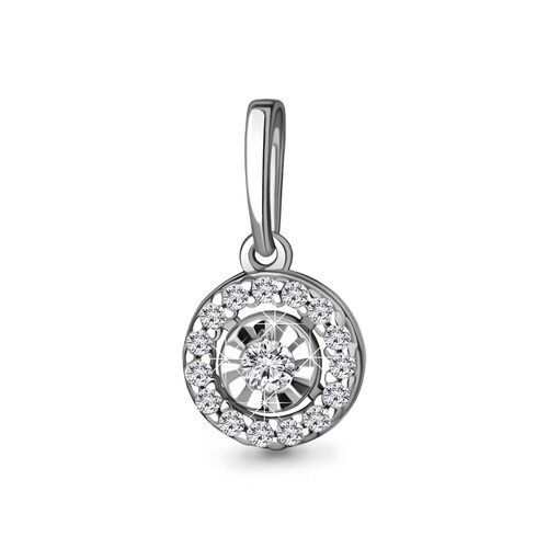 Подвеска с бриллиантами из белого золота 585 пробы