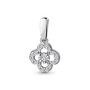 Подвеска "Клевер" с бриллиантами из белого золота 585 пробы арт. 920990.2