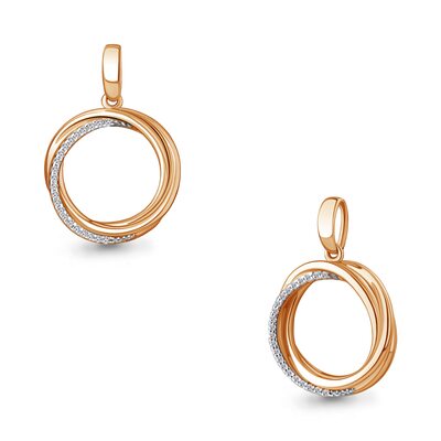 Подвеска с бриллиантами из золота 585 пробы