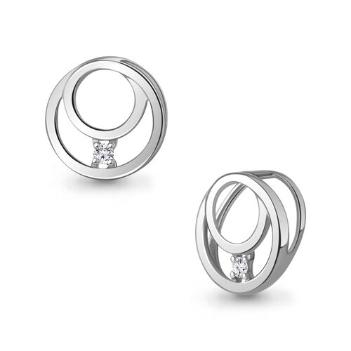 Подвеска с бриллиантом из белого золота 585 пробы