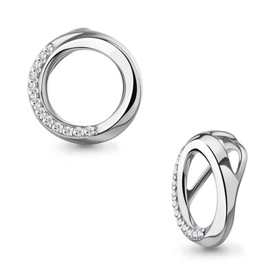 Подвеска с бриллиантами из белого золота 585 пробы