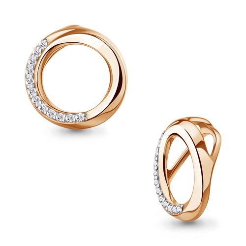 Подвеска с бриллиантами из золота 585 пробы арт. 921031к.1